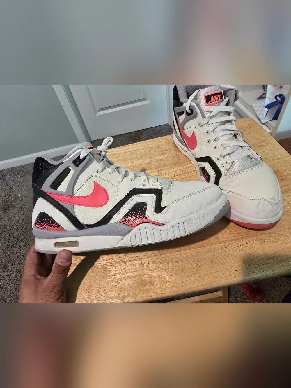 Nike Air Tech Challenge 2 QS Lava 2014 White Hot Lava Black 643089-160  Sz 11.5